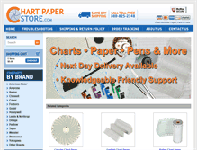 Tablet Screenshot of chartpaperstore.com